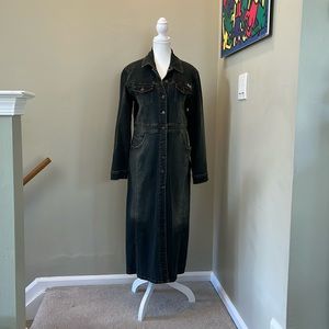 Max Studio Jeans M denim maxi dress / coat